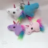 Plush toy Unicorn keychain, plush doll pendant, unicorn pendant keychain, unicorn colorful fur Application Scenario